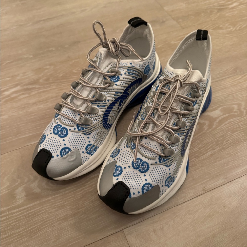 Gucci Men's Run Sneakers Embroidered Technical Fabric